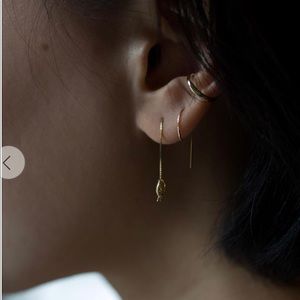 Catbird Diamond Snake threader earring (single)